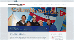 Desktop Screenshot of columbiayachtclub.org