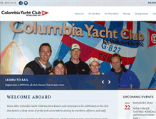 Tablet Screenshot of columbiayachtclub.org